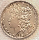 1883 O Morgan good features good eye appeal lightly circulated free ship Sigma +
