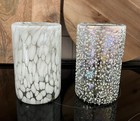 2 Handblown Mexican Glass Tumblers Pebble Seeded — photo 3