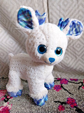 Glitzerndes kuscheliges Plüsch Rentier stehend ca. 35 cm hoch