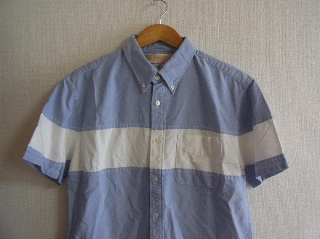 visvim Oxford Button Down Short Sleeve Shirt L Cl… - image 4