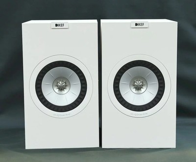 DDP KEF Q350 Bookshelf Speakers Pair Uni-Q Driver Satin White EXC Japan