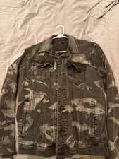 Inc International Concepts Men's Tie Dye Denim Trucker Jacket Size Small