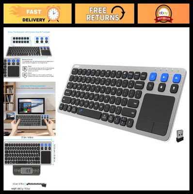 Universal 2.4G Wireless Bluetooth Touch Keyboard for Smart TV, HTPC, Media Contr
