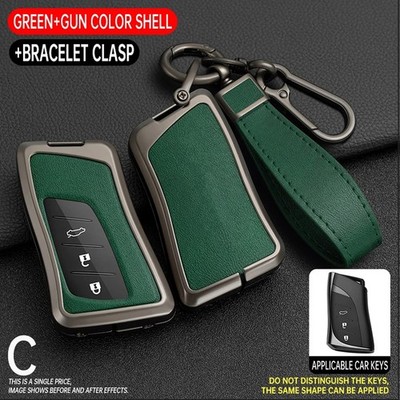 Metal Leather Smart Key Fob Case Cover For Lexus LC500 UX250 ES300 ES350 GX460 