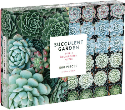 Galison Succulent Garden 500 Piece Double Sided Jigsaw Puzzle NEW SEALED