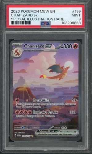Pokemon PSA 9 Mint 151 SIR Charizard EX 199/165