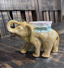 Vintage Maruyama Toki Yamashiro Ryuhei Lusterware Elephant Planter Vase