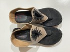 Modzori Lucia Mid-Wedge Sandal SZ 8 Black Tan Brown Heel Reversible Strap — photo 4