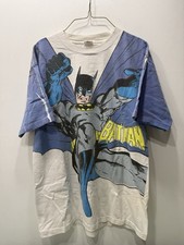Batman Vintage 1989 DC Comics All Over Print Men's T-Shirt Cape Crusader Size M