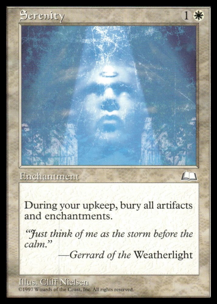 MTG Weatherlight Serenity Black Border NM - Exact Card Shown
