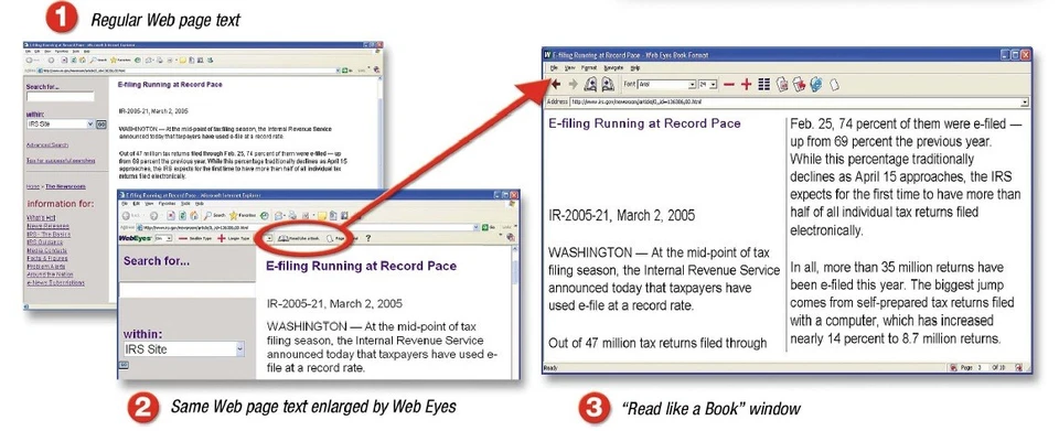 WebEyes 2.2 - Hace que la Web sea más fácil de leer texto amplio Foto 3 de 3