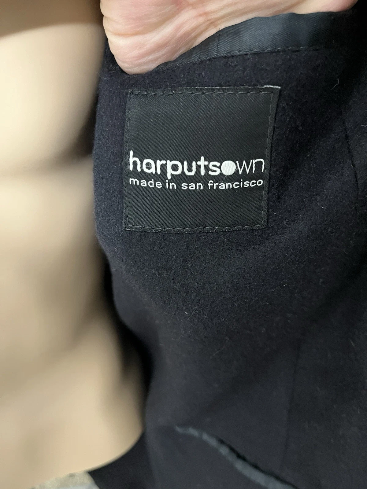 HARPUTSOWN Men’s Avant Garde Asymmetrical Longline Coat Made in SF Medium (est). image 5