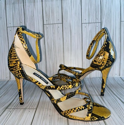 NINE WEST Snakeskin print Strappy Heel Size 8M