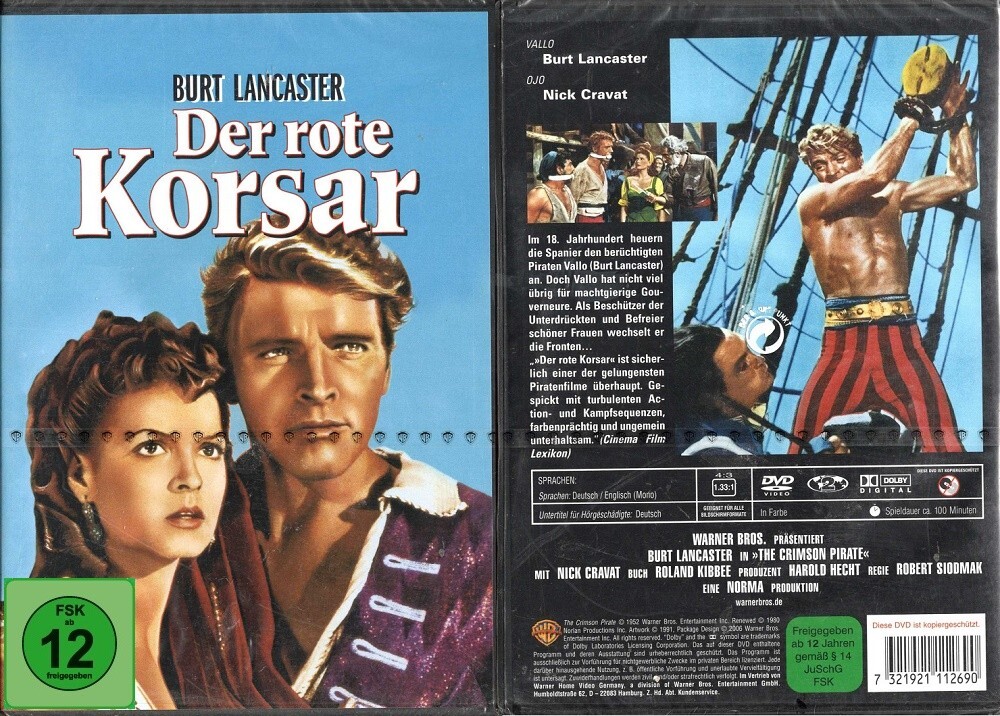 Der rote Korsar – DVD –BURT LANCASTER, NICK CRAVAT DISC NEUWERTIG - Bild 4