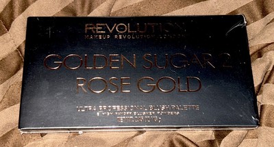 Makeup Revolution  Golden Sugar 2  Rose Gold Professional Blush Palette-New