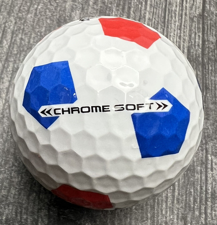 Callaway Chrome Soft Truvis Blue & Red Pent Golf Ball (1) | eBay