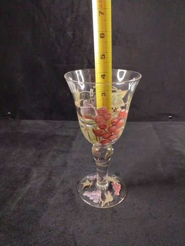 Hand Painted 16 Oz Wine Goblet Set Of 4 Noble Excellence Meritage - Picture 9 of 9