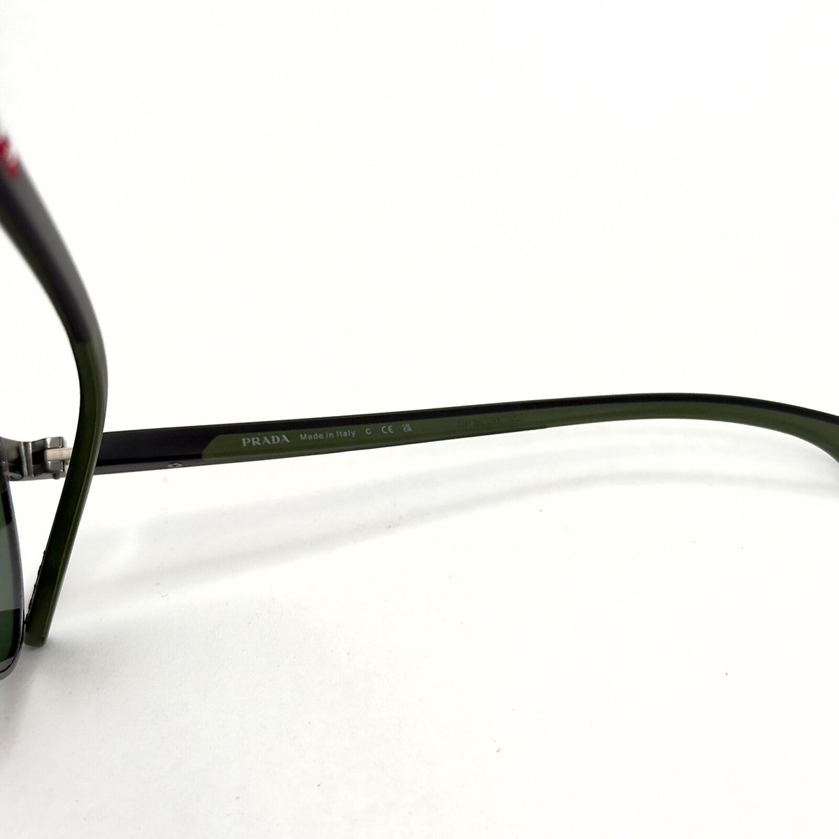PRADA 52Y Tuning Linea Rossa Sport Active Sunglasses Black Green