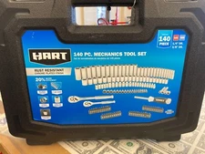 NEW! Hart 140-Piece 1/4" 3/8" Dr. SAE MM  Mechanics Tool Set Chrome (HHMTS402)