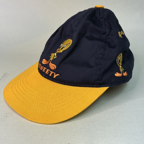 Vintage 90s TWEETY BIRD Looney Tunes Cap YOUTH SIZE KIDS - Picture 2 of 7