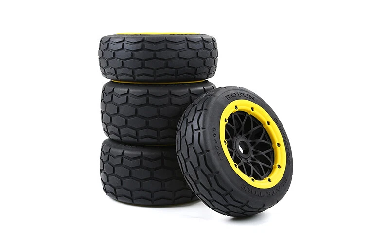 FLMLF RC CAR Front and Rear Complete Tire 4pc for 1/5 Hpi RV Rofun Km Baja 5b - Image 4 of 4