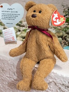 beanie baby curly 1996