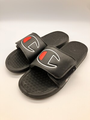 Champion Super Slide Sandals Men s Size 9 Women s Size 11 Large Logo