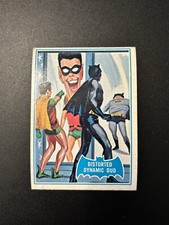 1966 Topps Distorted Dynamic Duo Card #20B, Blue Bat, Batman, Puzzle Back
