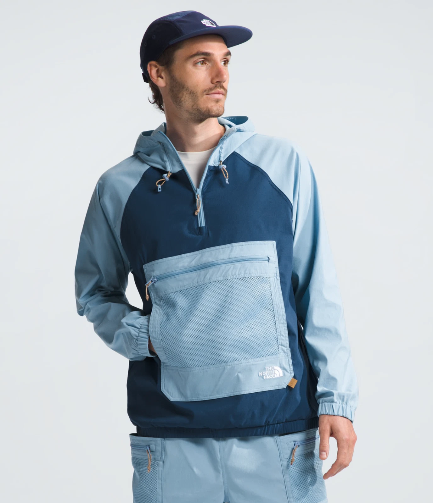 The North Face Mens Class V Pathfinder Pullover Hooded Jacket - Steel Blue