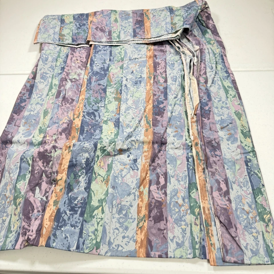 Sábana bajera vintage wamsutta doble púrpura geométrica mezcla de algodón EE. UU. Y2K AÑOS 90 Foto 2 de 4