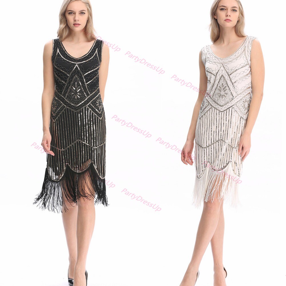 NEW 20s Dress Charleston Great Gatsby dress Costume Sequin Party Fancy Dress  | eBay