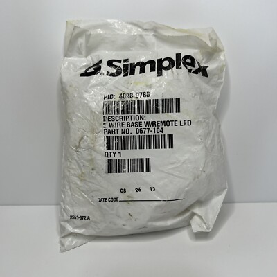 SIMPLEX 4098-9788 WIRE BASE W/REMOTE LED