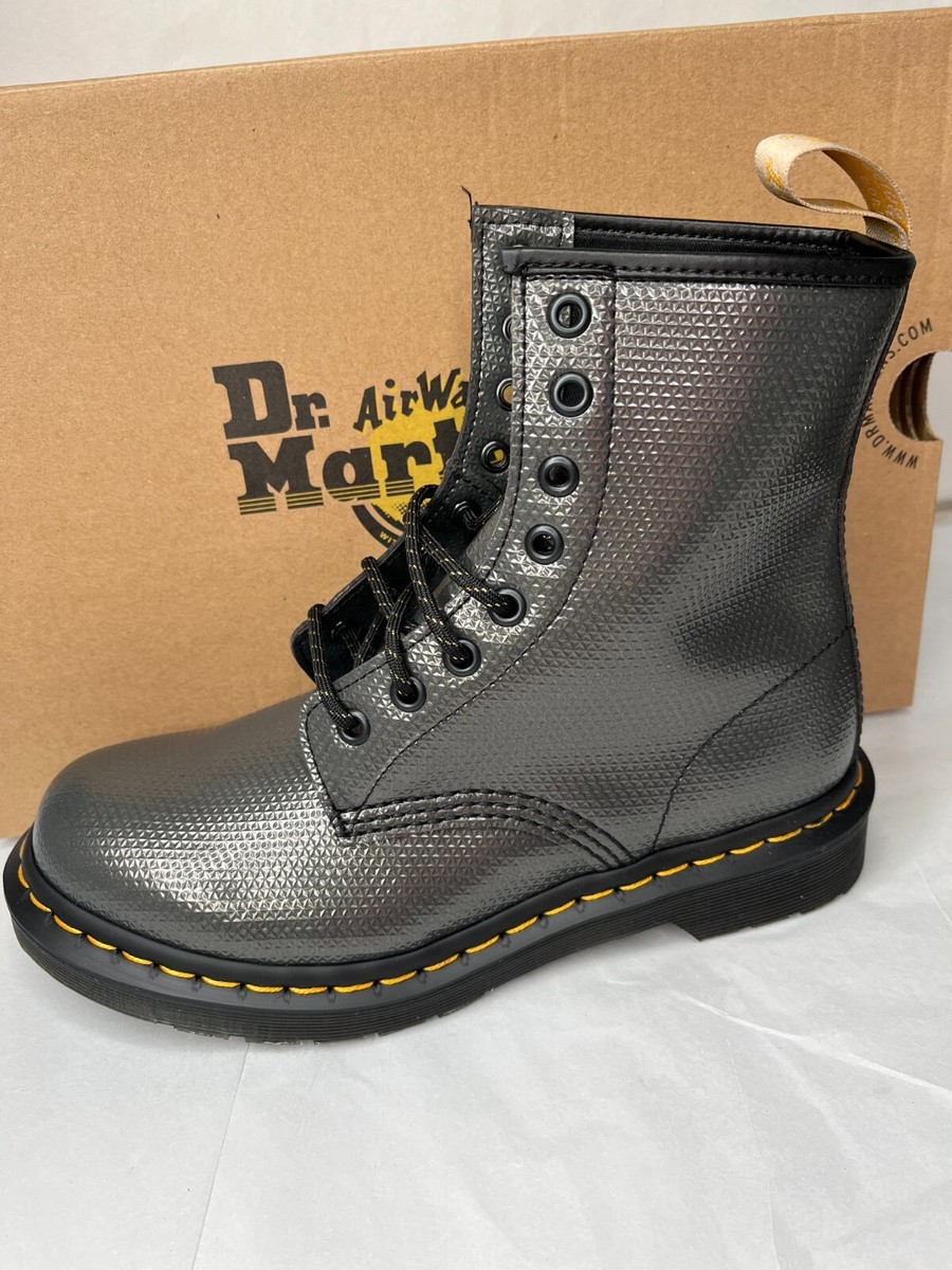 Leather Boots Dr Martens Silver Vegan 1460 Pascal Boots Dr Martens Silver  Metallic Snake 2025