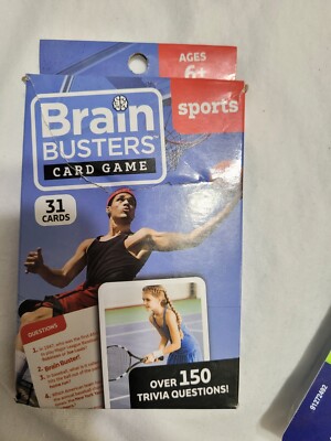 New Brain Busters Sports Trivia Card Game 31 Cards Over 150 Questions