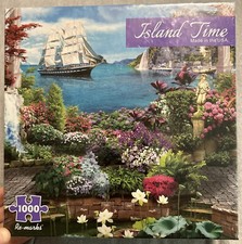 1000 Piece Jigsaw Puzzle  Island Time  BRAND NEW Flowers Garden Sail Ship Ocean