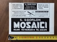 Pubblicità vintage Milano 1959: Edoardo Bianchi Segrate, IGC, Mosaici Sgorlon