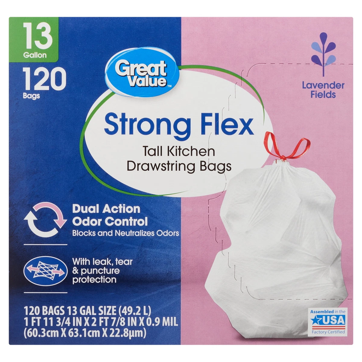 How big is a on sale tall kitchen trash bag