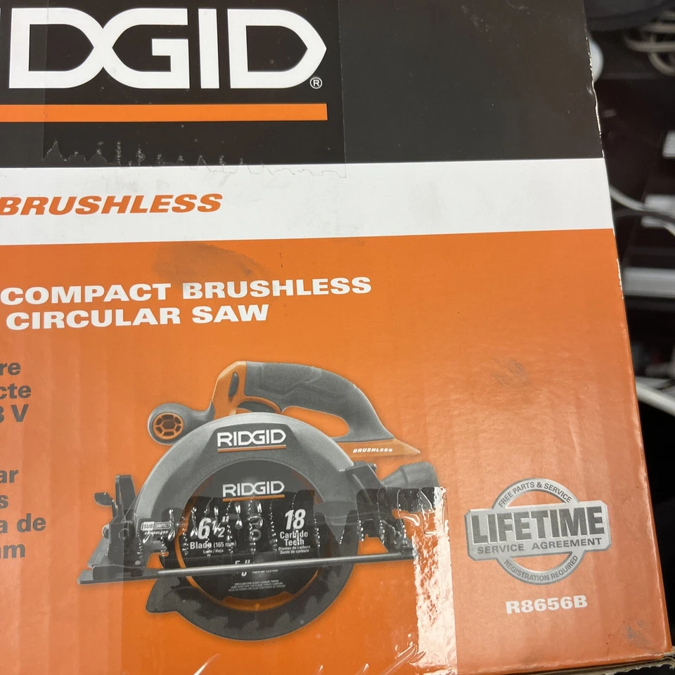 RIDGID R8657B 18V Brushless Cordless 6-1/2 in. Circular Saw (Tool Only) New! - Image 2 of 4