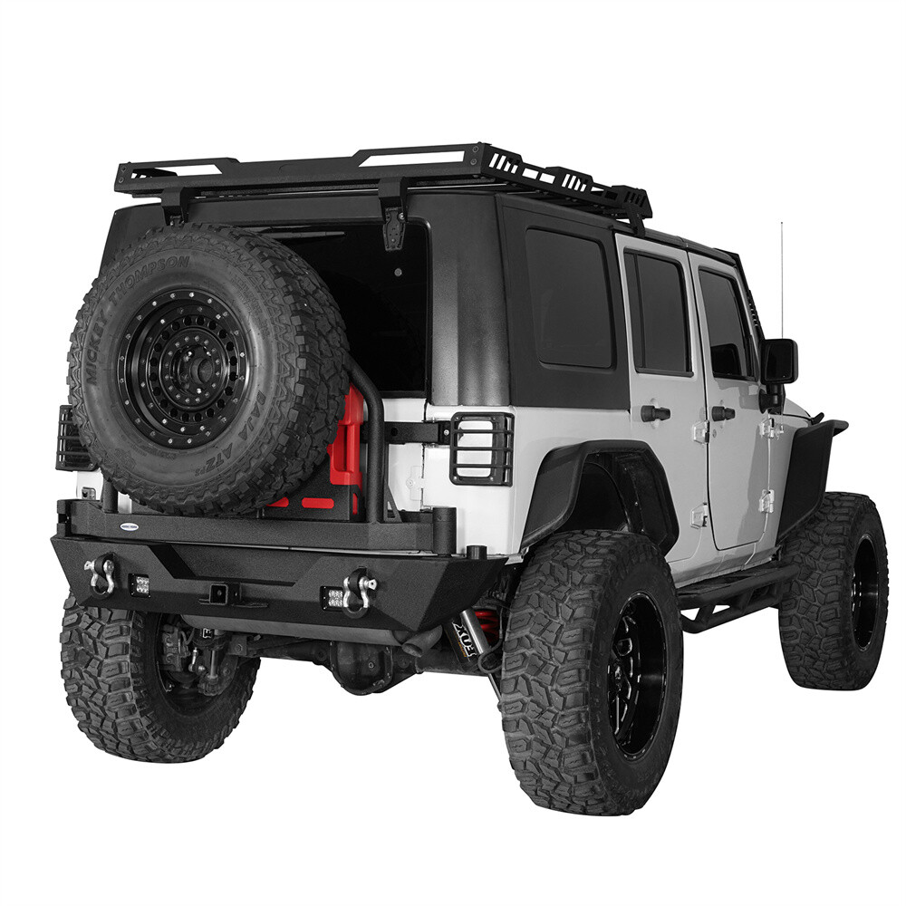 Rear Bumper w/Jerry Can Holder+Hitch Receiver+D-Rings For Jeep Wrangler JK 07-18 thumbnail 20