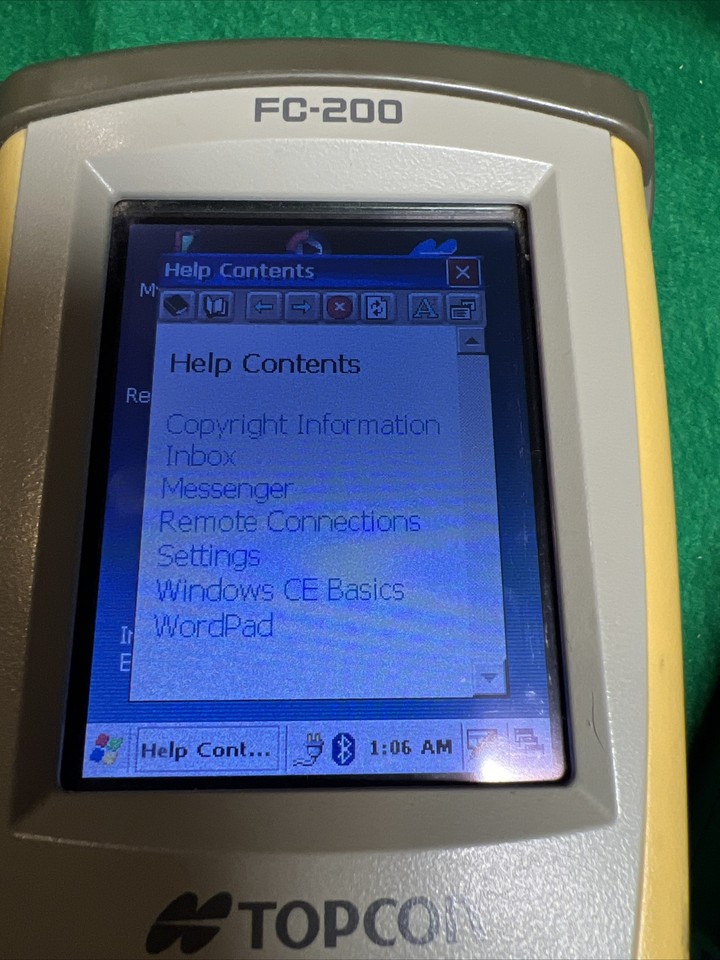 Topcon FC-200 Field Controller Data Collector 3-D W/ Charger, Pen ...
