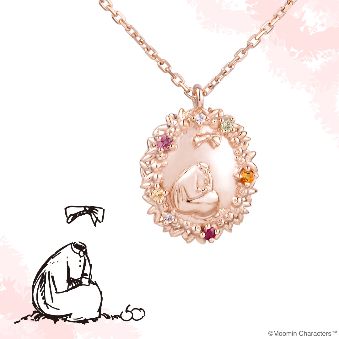 MOOMIN Ninny Ninni Necklace Silver Pink Gold Coating U-TREASURE