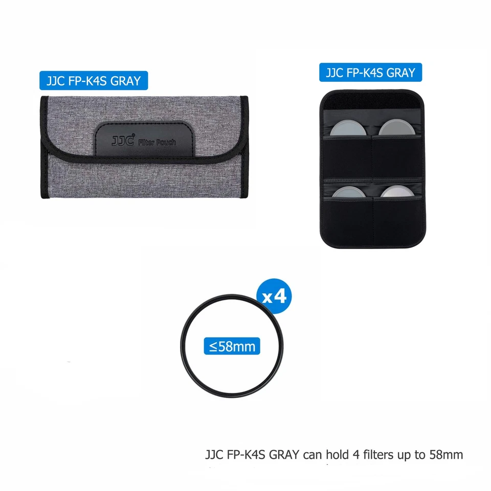 4 Slots Camera Lens Filter Case Pouch for UV CPL ND Filter Storage Up to 58mm - Image 2 of 4