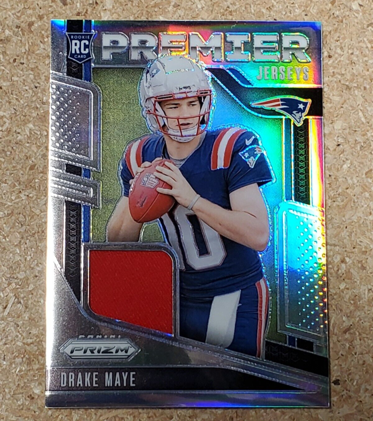 Drake Maye 2024 Panini Prizm Rookie Premier Jerseys Relic #PJ-NME Patriots RC