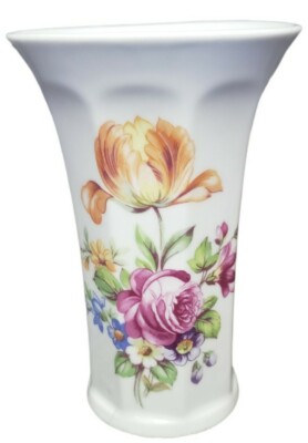 ROSES Peony Forget me Nots Kahla Vase 5'' German Democratic Republic 