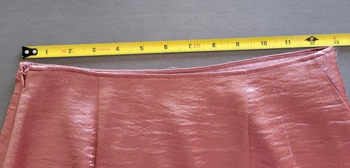 Neu mit Etikett Express rostig lachsfarben gefütterter glänzender Damen-Minirock Org.-Preis 49,90 $ Größe 0 - Bild 14 von 15