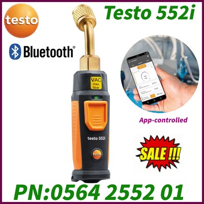 Testo 552i Vacuum Probe for HVAC Systems Portable Pressure Gauge with Bluetooth