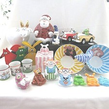 Goebel A & Z Adam & Ziege Salz Pfeffer Zucker Streuer Brettchen Eierbecher Müsli