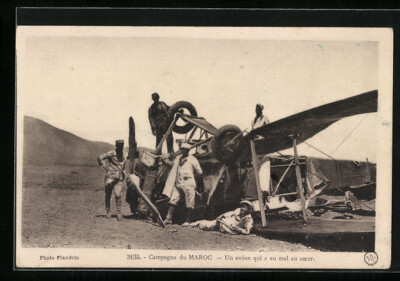 AK Campagne du Maroc, Un avion qui a eu mal au coeur, Flugzeug-Absturz 