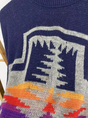 Vintage Pendleton High Grade Western Wear 100% Wool Sweater Aztec Size L USA