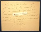 ● Maurice d'HULST Obsèques Sadi CARNOT Président de la République billet L.A.S
